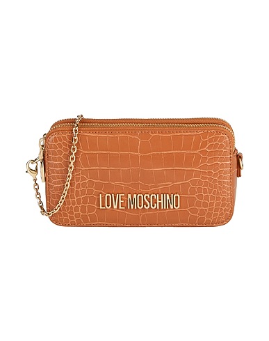 LOVE MOSCHINO Across-body bag Camel 100% Polyurethane