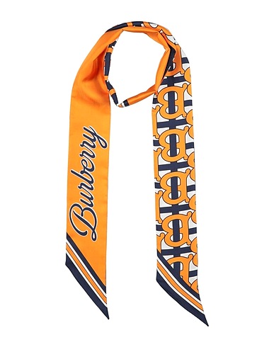 BURBERRY Écharpes et foulards Orange 100% Soie