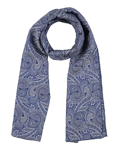 VON DÖRNBERG MUNICH Écharpes et foulards Bleu 70% Laine vierge, 30% Soie