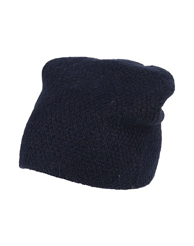 ALESSIA SANTI 帽子 DENIM ミッドナイトブルー モヘヤ 40% / アクリル 31% / ナイロン 17% / ウール 10% / ポリウレタン 2%