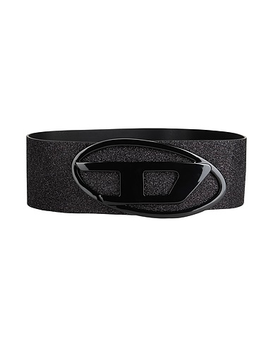 DIESEL High-waist belt Black 40% Regenerated leather, 22% Polyester, 18% Cotton, 15% Polyurethane, 5% Other Fibres