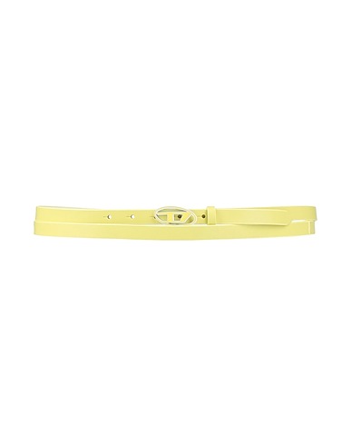 DIESEL Thin belt Pastel yellow Textile fibres