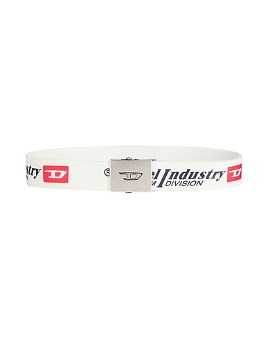 DIESEL Fabric belt White Textile fibers