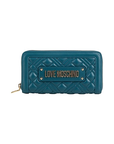 LOVE MOSCHINO Wallet Deep teal Polyurethane