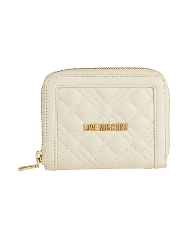LOVE MOSCHINO Brieftasche Cremeweiß 100% Polyurethan