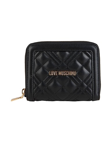 LOVE MOSCHINO Wallet Black 100% Polyurethane