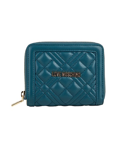 LOVE MOSCHINO Wallet Deep teal 100% Polyurethane