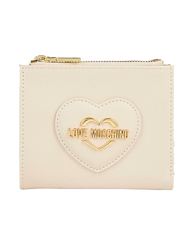 LOVE MOSCHINO Portafoglio Avorio 100% Poliuretano