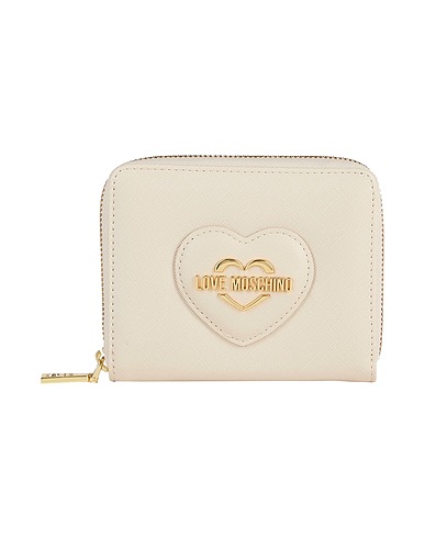 LOVE MOSCHINO Brieftasche Off white 100% Polyurethan