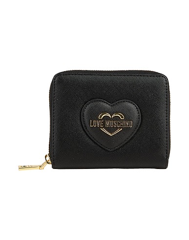 LOVE MOSCHINO Wallet Black 100% Polyurethane