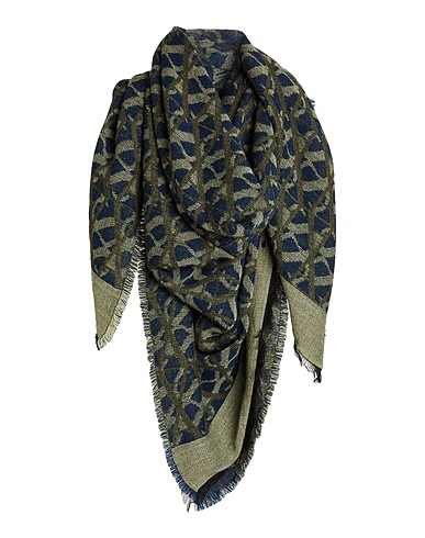 ALESSIA SANTI Scarves and foulards Navy blue 50% Acrylic, 38% Modal, 8% Wool, 4% Alpaca wool