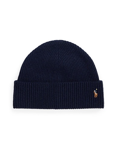 POLO RALPH LAUREN Hat Navy blue 80% Wool, 20% Recycled nylon