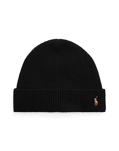 POLO RALPH LAUREN Hat Black 80% Wool, 20% Recycled nylon