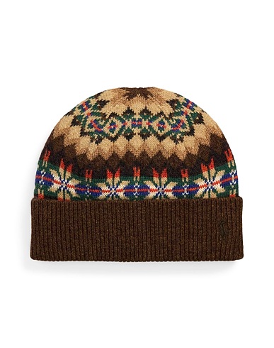 POLO RALPH LAUREN Hat Brown 89% Wool, 5% Recycled nylon, 4% Nylon, 2% Acrylic