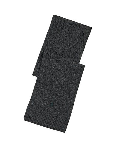 POLO RALPH LAUREN Scarves and foulards Charcoal 80% Wool, 20% Recycled nylon