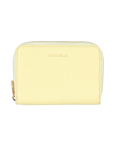 COCCINELLE 지갑 파스텔 옐로우 가죽