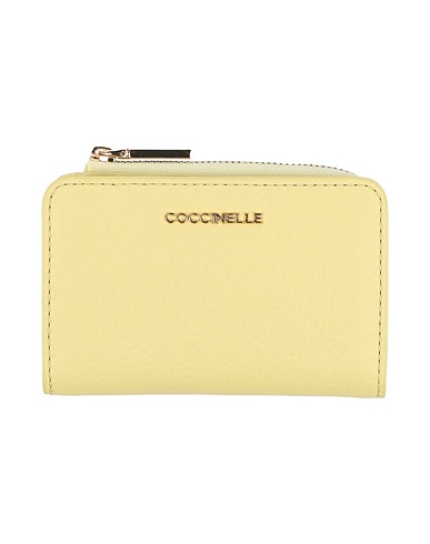 COCCINELLE Small Leather Goods Pastel yellow Leather