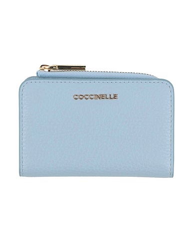 COCCINELLE Small Leather Goods Sky blue Leather