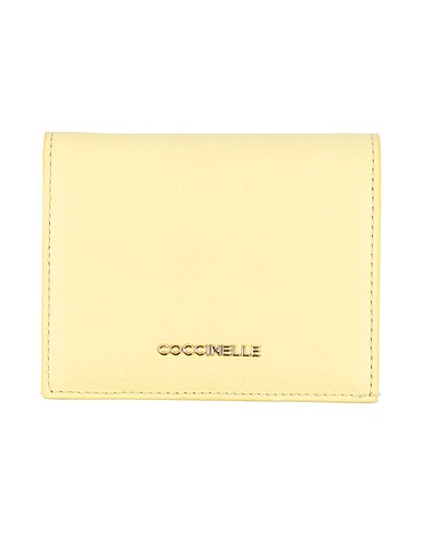 COCCINELLE Wallet Pastel yellow Leather