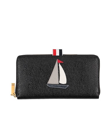 THOM BROWNE Wallet Black Leather