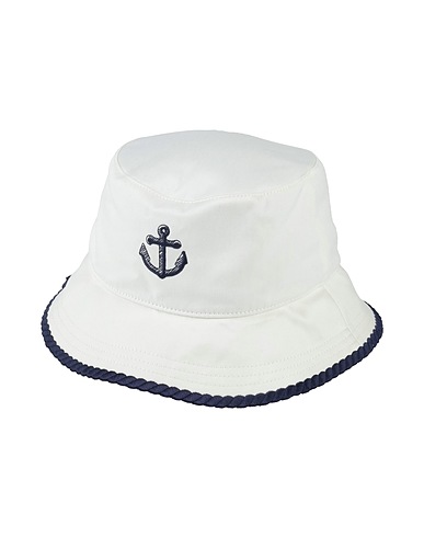 THOM BROWNE Hat White 100% Cotton, Polyester