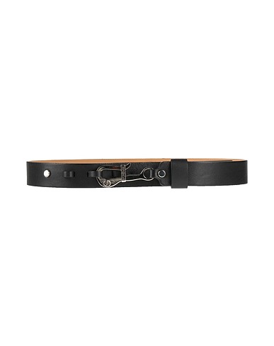 SPORTMAX Regular belt Black Lambskin, Cow leather