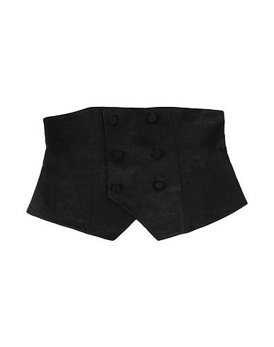 NU London Breiter Gürtel Schwarz 60% Leinen, 40% Polyester