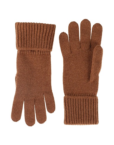 DUNHILL Gloves Brown 100% Cashmere