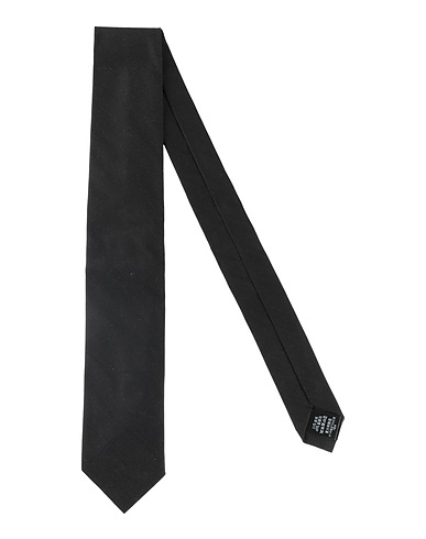 DUNHILL Ties and bow ties Black 51% Wool, 49% Mulberry silk