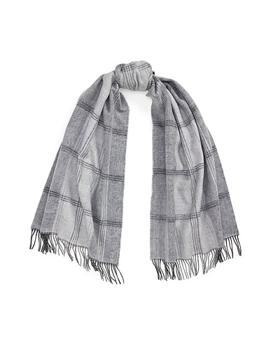 LAUREN RALPH LAUREN Sciarpe e foulard Plaid & Logo-Motif Reversible Scarf
 Grigio chiaro 54% Poliestere, 20% Acrilico, 20% Nylon, 6% Lana