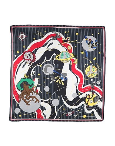 THOM BROWNE Scarves and foulards Navy blue 100% Silk