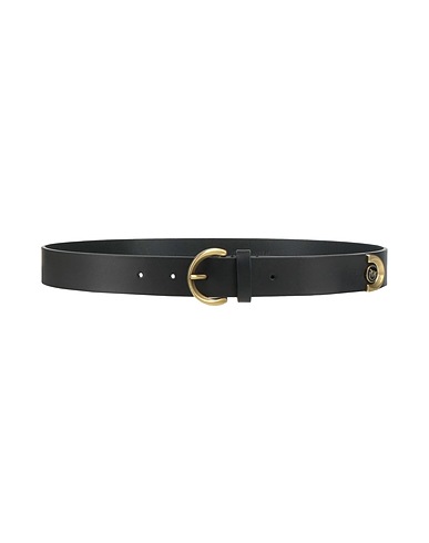 PINKO Regular belt Black Leather