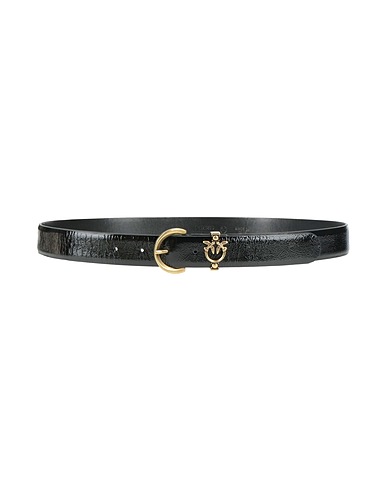 PINKO Regular belt Black Leather