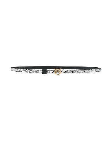 PINKO Thin belt Black 100% Cow leather, Polyamide, Polyurethane