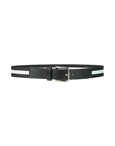 DOLCE&GABBANA Belt Black Textile fibres, Leather