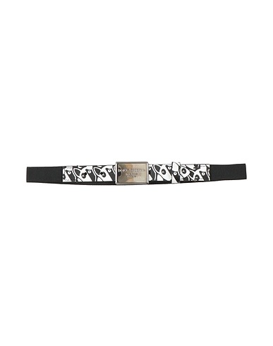 DOLCE&GABBANA Cintura Nero Pelle di vitello, Fibre tessili