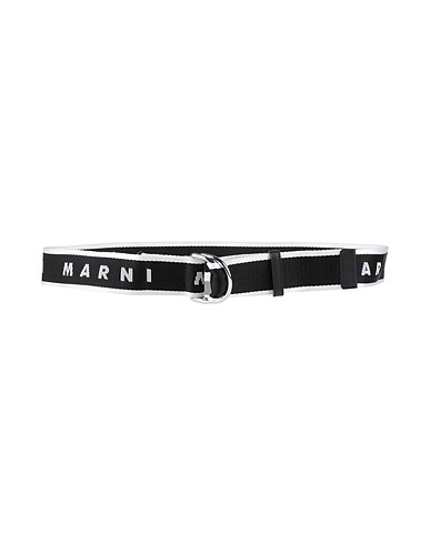 MARNI Fabric belt NERO Textile fibers, Leather