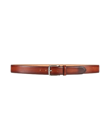 ZAMPIERE Leather belt Tan 100% Leather