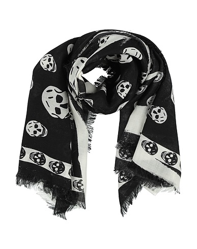 MCQUEEN Scarves and foulards Black 100% Wool