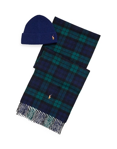 POLO RALPH LAUREN Accessories sets Navy blue 100% Wool