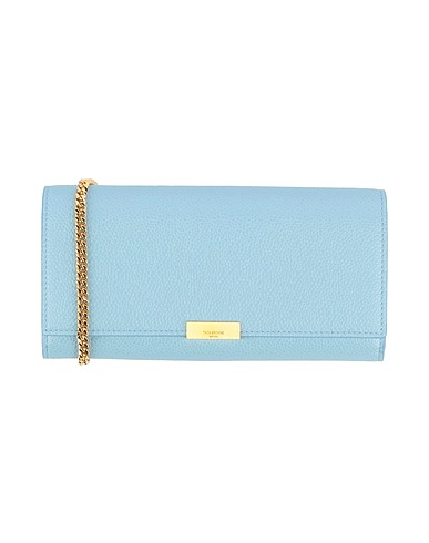 THOM BROWNE Cross-body wallet BLU CHIARO Leather