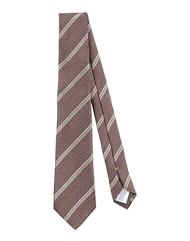 CANALI Ties and bow ties Dark brown 100% Silk