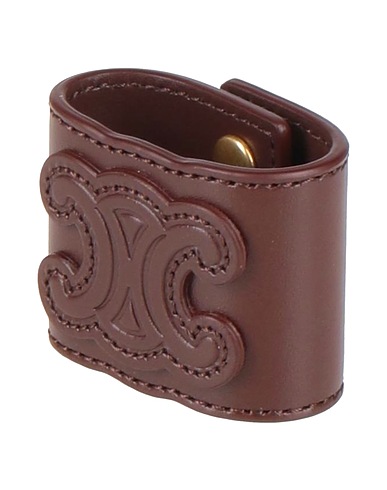 CELINE Hair accessory Brown Calfskin, Brass