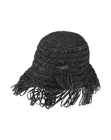GIANNI CHIARINI Cappello Nero 95% Carta, 5% Poliuretano