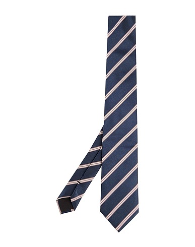 BOSS Ties and bow ties Navy blue 54% Polyester, 46% Silk