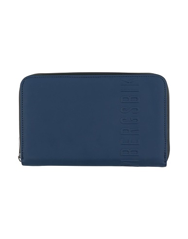 BIKKEMBERGS Wallet Navy blue 50% Polyurethane, 50% Nylon