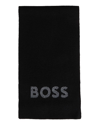 BOSS Schals und Foulards Schwarz 35% Recyceltes Polyamid, 30% Viskose, 16% Recycelte Wolle, 14% Wolle, 5% Kaschmir