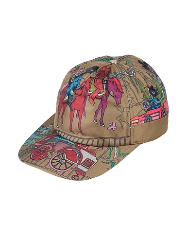 CANALI Hat Khaki 100% Cotton