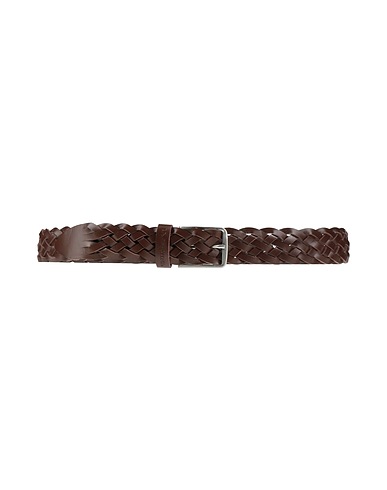 LA MARTINA Leather belt Brown 100% Cow leather