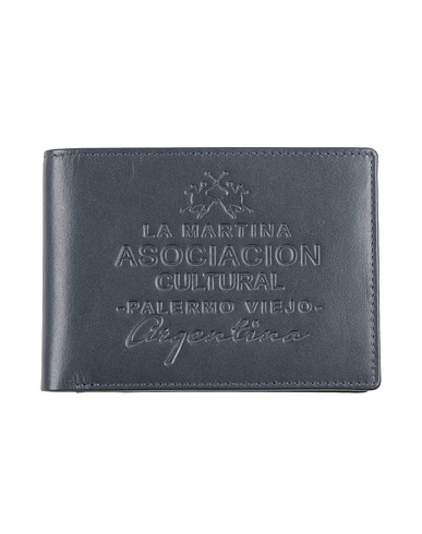 LA MARTINA Wallet Navy 100% Calfskin